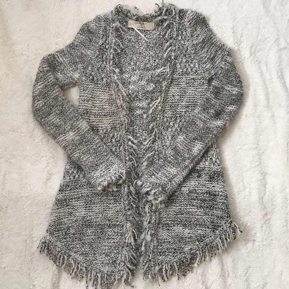 Zara fringe cardigan